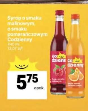 Syrop o smaku malinowym Codzienny