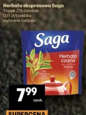 Herbata ekspresowa Saga