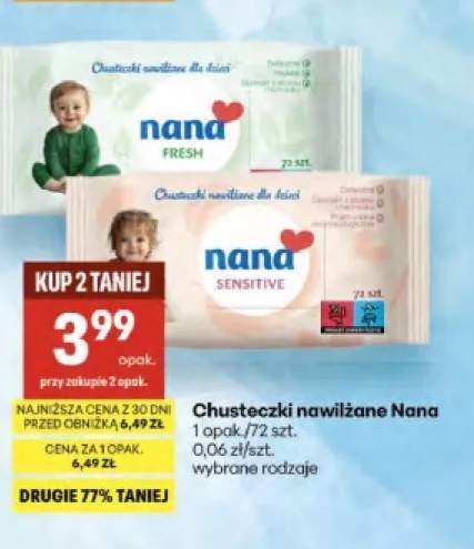 Chusteczki nawilżane dla dzieci Nana Fresh