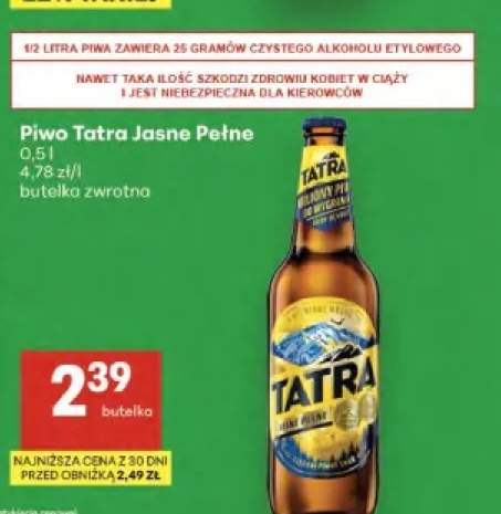 Piwo Tatra Jasne Pełne