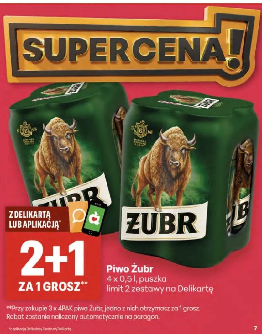 Piwo Żubr 4-pak 500ml puszka