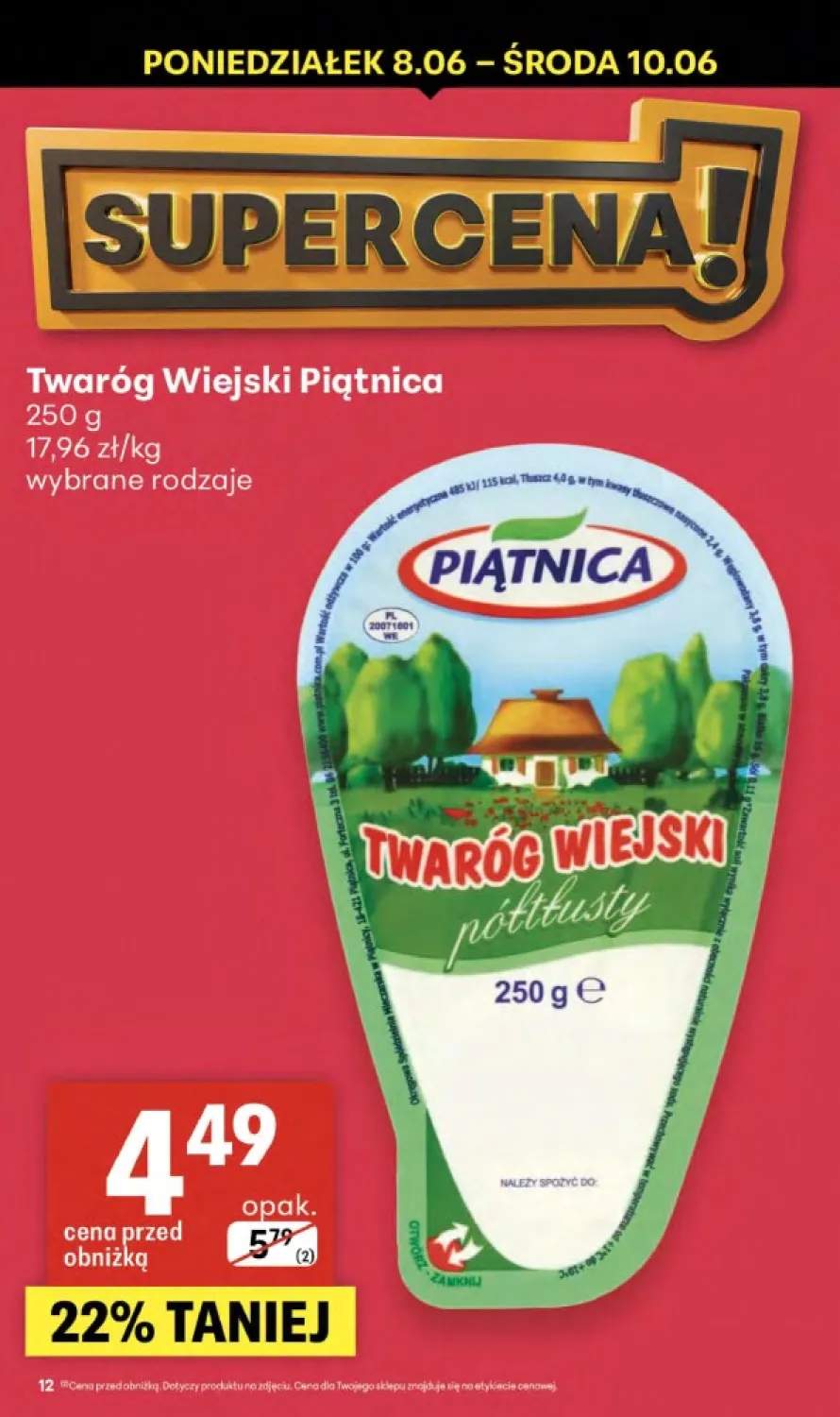 Twaróg Wiejski Piątnica półtłusty