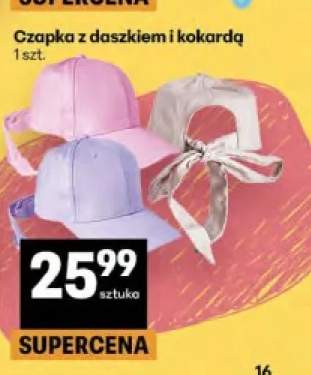 Czapka z daszkiem i kokardą