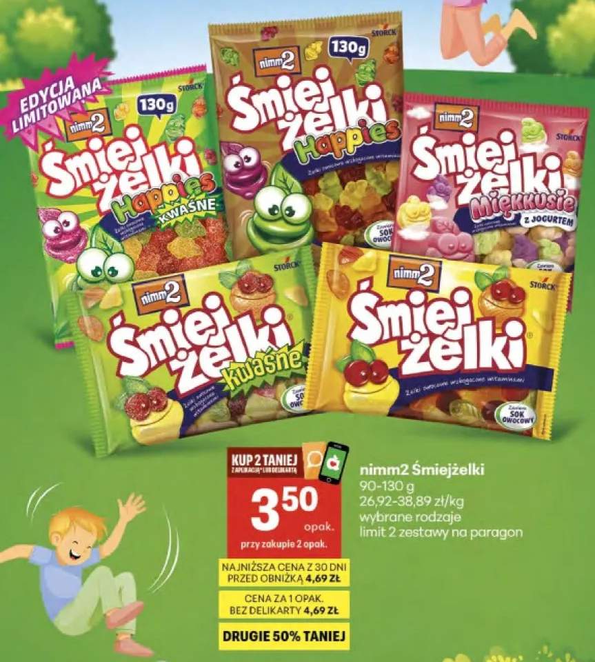 Żelki nimm2 Śmiejżelki Happies Kwaśne Edycja Limitowana