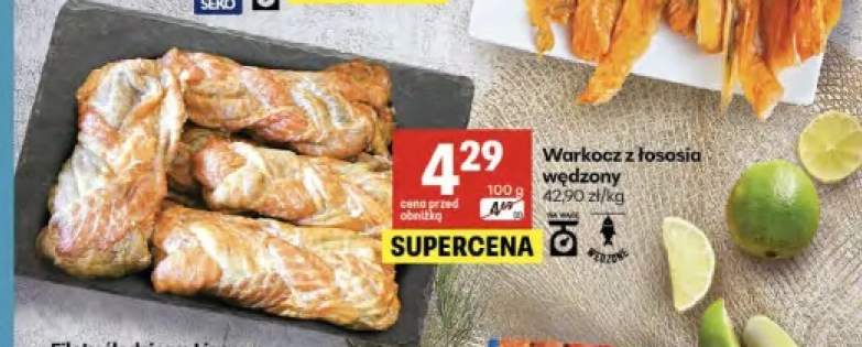 Warkocz z łososia wędzony