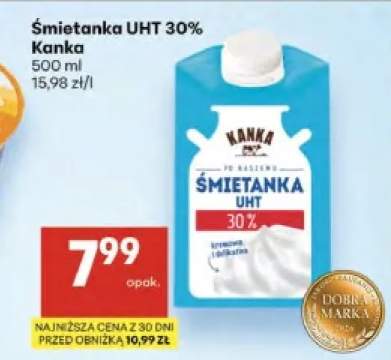 Śmietanka UHT 30% Kanka