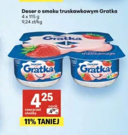 Deser o smaku truskawkowym Gratka 4-pak 115g
