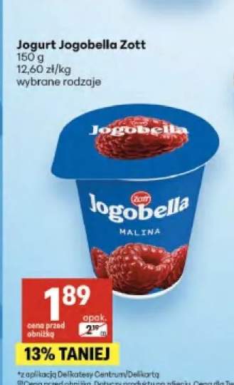 Jogurt Jogobella Zott malina