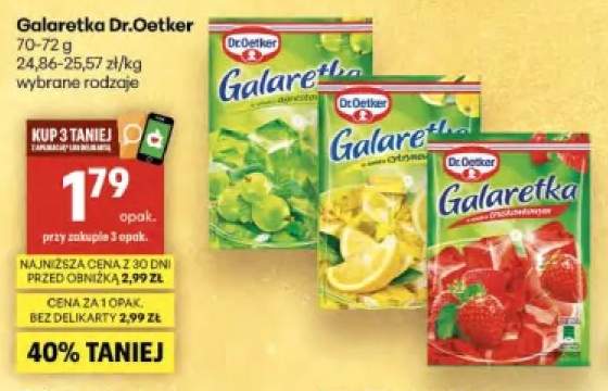 Galaretka Dr.Oetker o smaku agrestowym