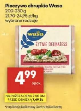 Pieczywo chrupkie Wasa żytnie delikatess