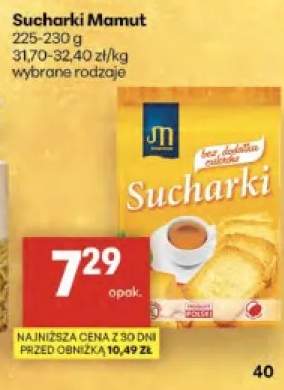 Sucharki Mamut bez dodatku cukrów