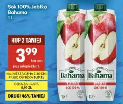 Sok 100% jabłko Bahama