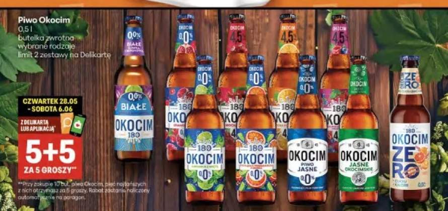 Piwo bezalkoholowe Okocim Białe Śliwka z Bergamotką 500ml