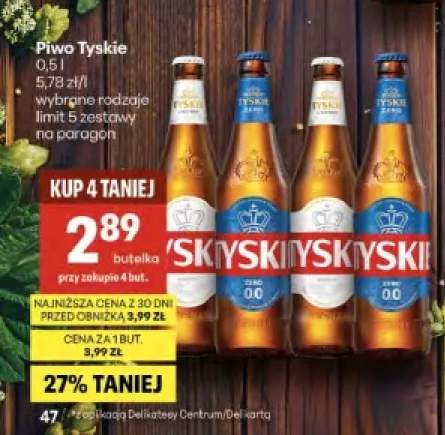 Piwo bezalkoholowe Tyskie Zero 500ml