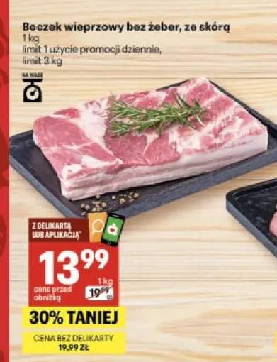 Boczek wieprzowy bez żeber ze skórą