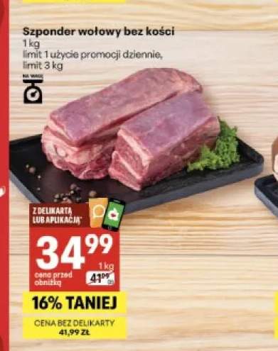 Szponder wołowy bez kości