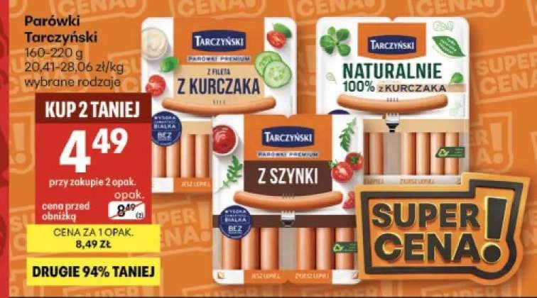 Parówki z fileta z kurczaka Tarczyński