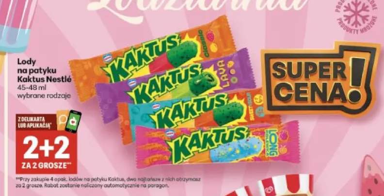 Lody na patyku Kaktus Long Nestlé