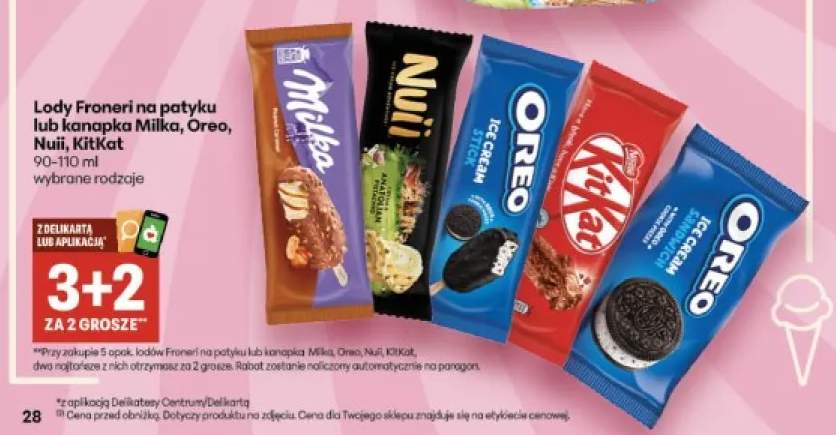 Lody na patyku Milka