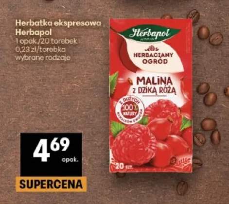 Herbatka ekspresowa Herbapol Herbaciany Ogród Malina z dziką różą