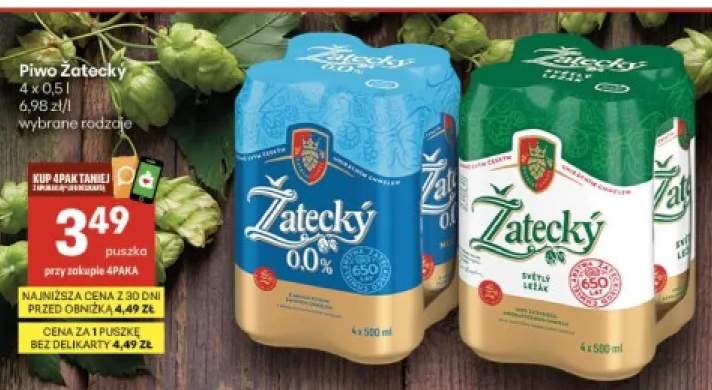Piwo Žatecký Světlý Ležák 4-pak 500 ml