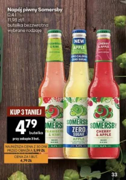 Napój piwny bezalkoholowy Somersby Apple Zero Sugar