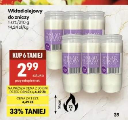 Wkład olejowy do zniczy