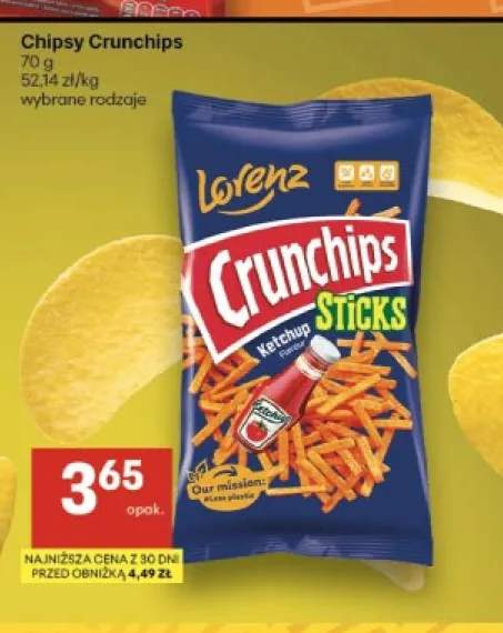 Chipsy Lorenz Crunchips Sticks Ketchup