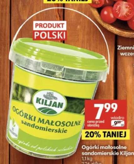 Ogórki małosolne sandomierskie Kiljan polskie