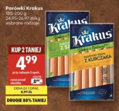 Parówki Krakus z szynki +1 wariant
