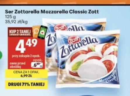 Ser mozzarella Classic Zottarella Zott
