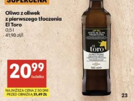 Oliwa z oliwek z pierwszego tłoczenia El Toro