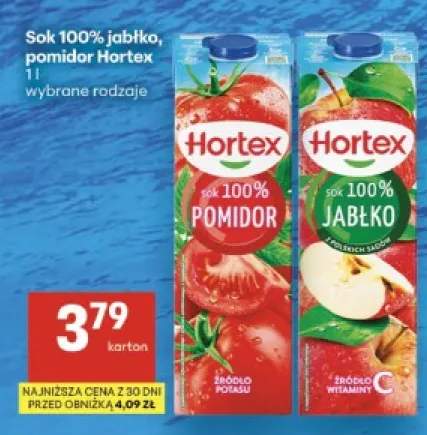 Sok 100% jabłko Hortex +1 wariant