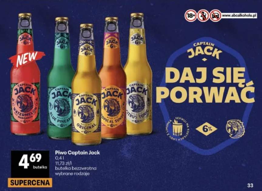 Piwo Captain Jack Original +4 warianty