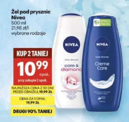 Żel pod prysznic Nivea Care & Diamond +1 wariant