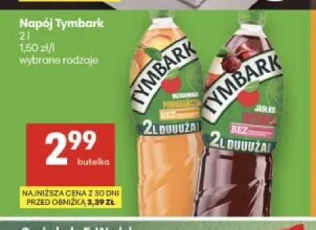 Napój Tymbark brzoskwinia pomarańcza +1 wariant