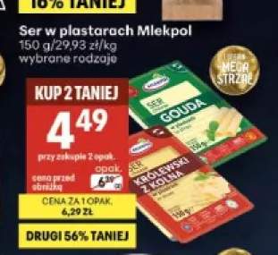 Ser w plastrach Mlekpol Gouda +1 wariant