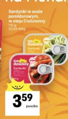 Sardynki w sosie pomidorowym Codzienny +1 wariant