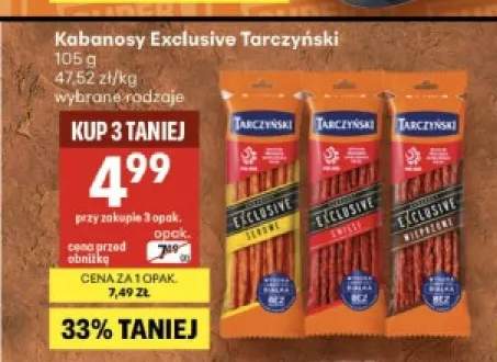 Kabanosy Exclusive Tarczyński Chilli +2 warianty