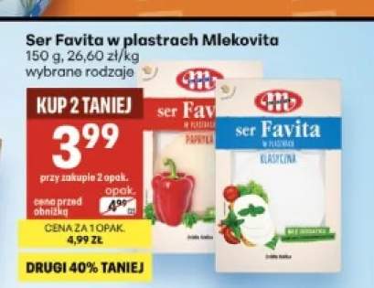 Ser Favita w plastrach z papryką +1 wariant