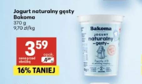 Jogurt naturalny gęsty Bakoma