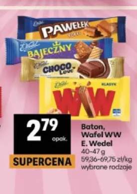 Baton Pawełek Toffi E. Wedel +3 warianty