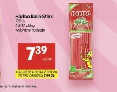 Żelki Haribo Balla Stixx Truskawkowe