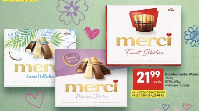 Bombonierka Merci Finest Selection +2 warianty