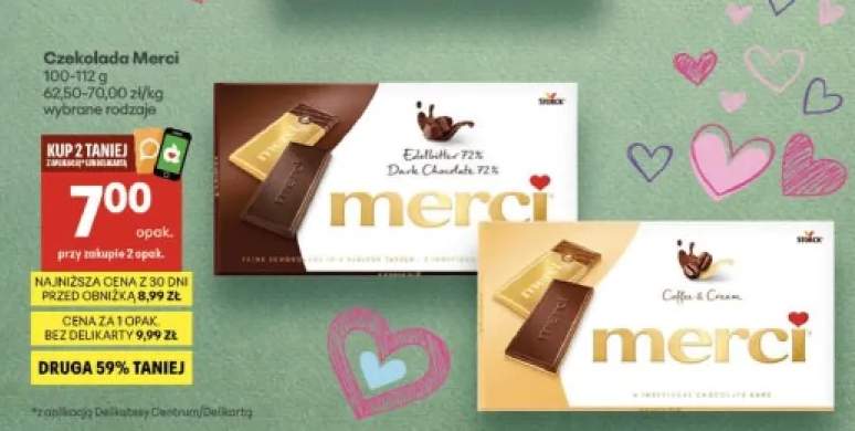Czekolada Merci Edelbitter 72% Dark Chocolate +1 wariant