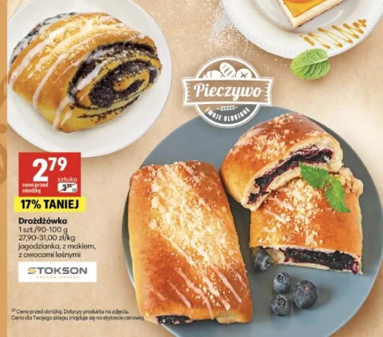 Drożdżówka jagodzianka Stokson +2 warianty