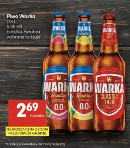 Piwo bezalkoholowe Warka Radler Grejpfrut z Pomarańczą +2 warianty