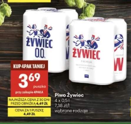 Piwo Żywiec Premium 4-pak 500 ml +1 wariant