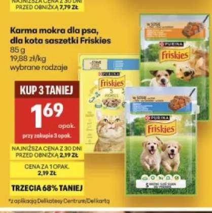 Karma mokra dla kota saszetki Purina Friskies +1 wariant