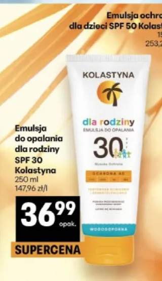 Emulsja do opalania dla rodziny SPF 30 Kolastyna